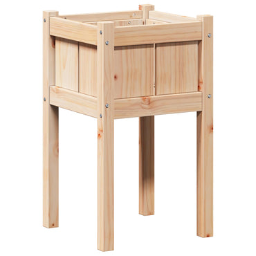 vidaXL Garten-Pflanzgefäß Natur 40 x 40 x 70 cm Massives Kiefernholz