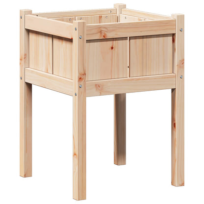 vidaXL Garten-Pflanzgefäß Natur 50 x 50 x 70 cm Massives Kiefernholz