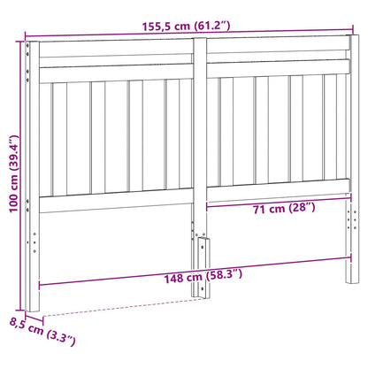 Kopfteil mit Kopfteil Wachsbraun 155,5 x 100 cm