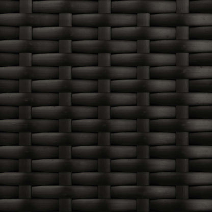 Garten Liegesofa Set Schwarz 164 x 164 x 112 cm Poly-Rattan