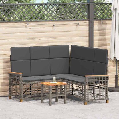 Garten Liegesofa Set Grau und Dunkelgrau 164 x 164 x 112 cm