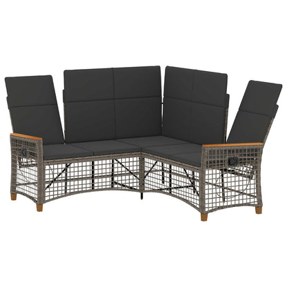 Garten Liegesofa Set Grau und Dunkelgrau 164 x 164 x 112 cm