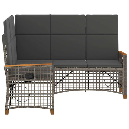 Garten Liegesofa Set Grau und Dunkelgrau 164 x 164 x 112 cm