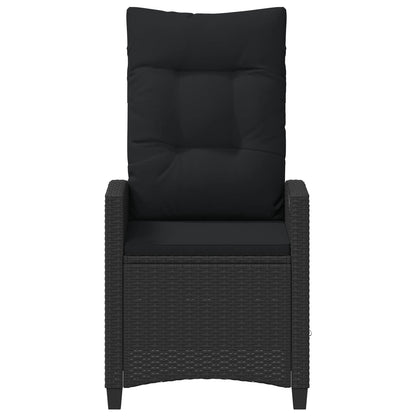 Verstellbarer Gartenstuhl Schwarz 56 x 60 x 112 cm Poly-Rattan