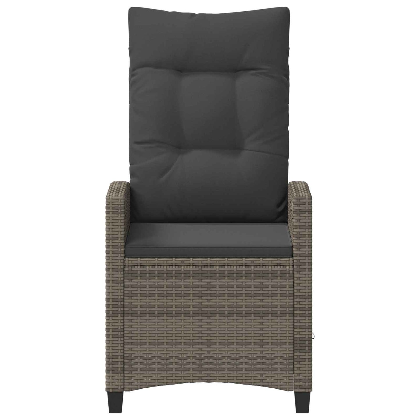 Verstellbarer Gartenstuhl Grau und Dunkelgrau 56 x 60 x 112 cm