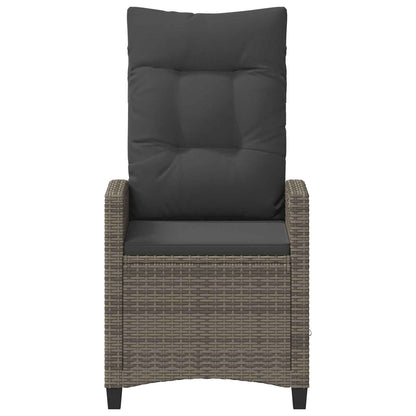 Verstellbarer Gartenstuhl Grau und Dunkelgrau 56 x 60 x 112 cm