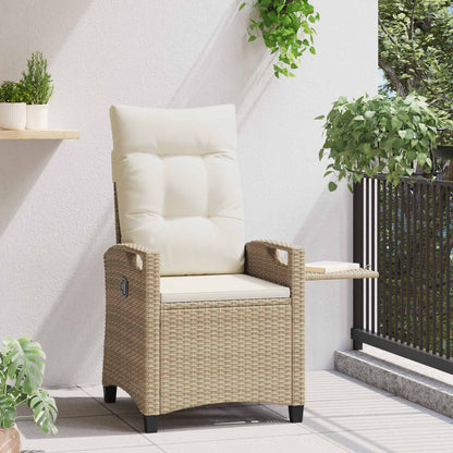 Verstellbarer Gartenstuhl Beige und Creme 56 x 60 x 112 cm