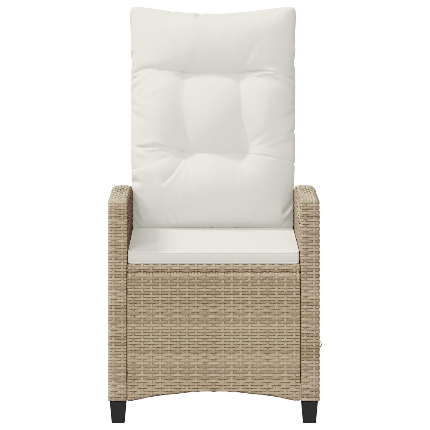 Verstellbarer Gartenstuhl Beige und Creme 56 x 60 x 112 cm