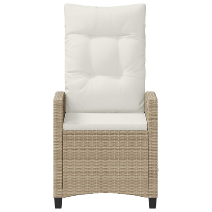 Verstellbarer Gartenstuhl Beige und Creme 56 x 60 x 112 cm