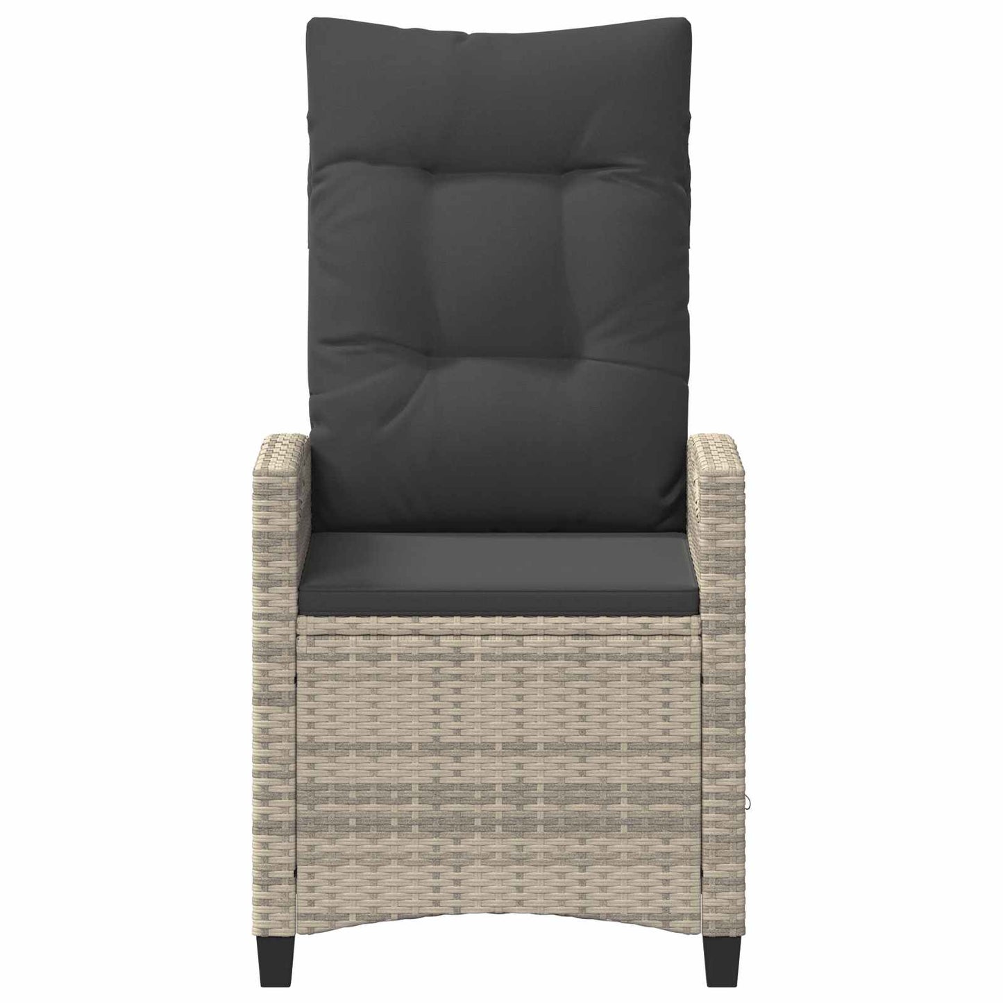 Verstellbarer Gartenstuhl Hellgrau und Dunkelgrau Poly-Rattan