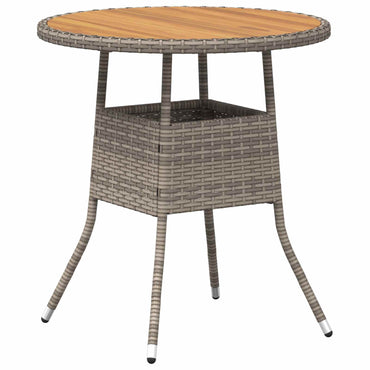 vidaXL Esstisch für das Dinner Grau und Akazie 70 x 70 x 73 cm