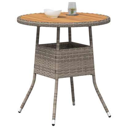 vidaXL Esstisch für das Dinner Grau und Akazie 70 x 70 x 73 cm