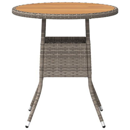 vidaXL Esstisch für das Dinner Grau und Akazie 70 x 70 x 73 cm