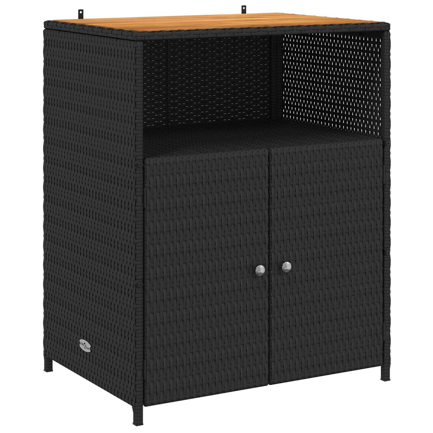vidaXL Schrank Schwarz 70 x 50 x 87 cm Polyester und Roly Ratten