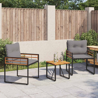 vidaXL Gartenmöbel Set mit Kissen 3 pcs Hellgrau
