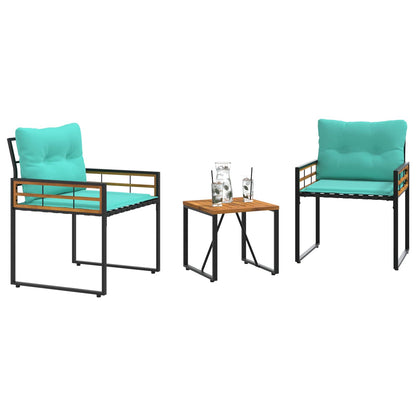 vidaXL Gartenmöbel Set mit Kissen 3 pcs Türkis