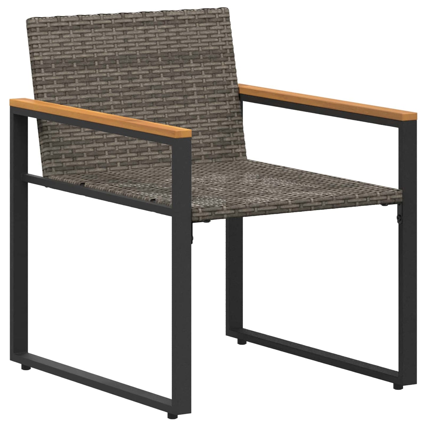 vidaXL Möbelsets mit Kissen 3 pcs Grau und Dunkelgrau Rattan