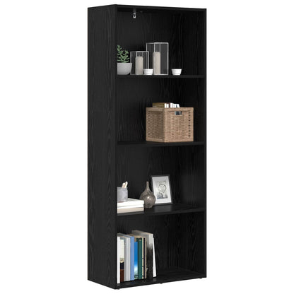 vidaXL Freistehender Stauraum Schwarz Eichen-Optik 60 x 30 x 151,5 cm