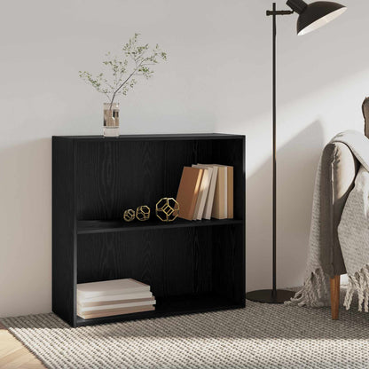 vidaXL Bücherregal Schwarz Eichen-Optik 60 x 30 x 76.5 cm