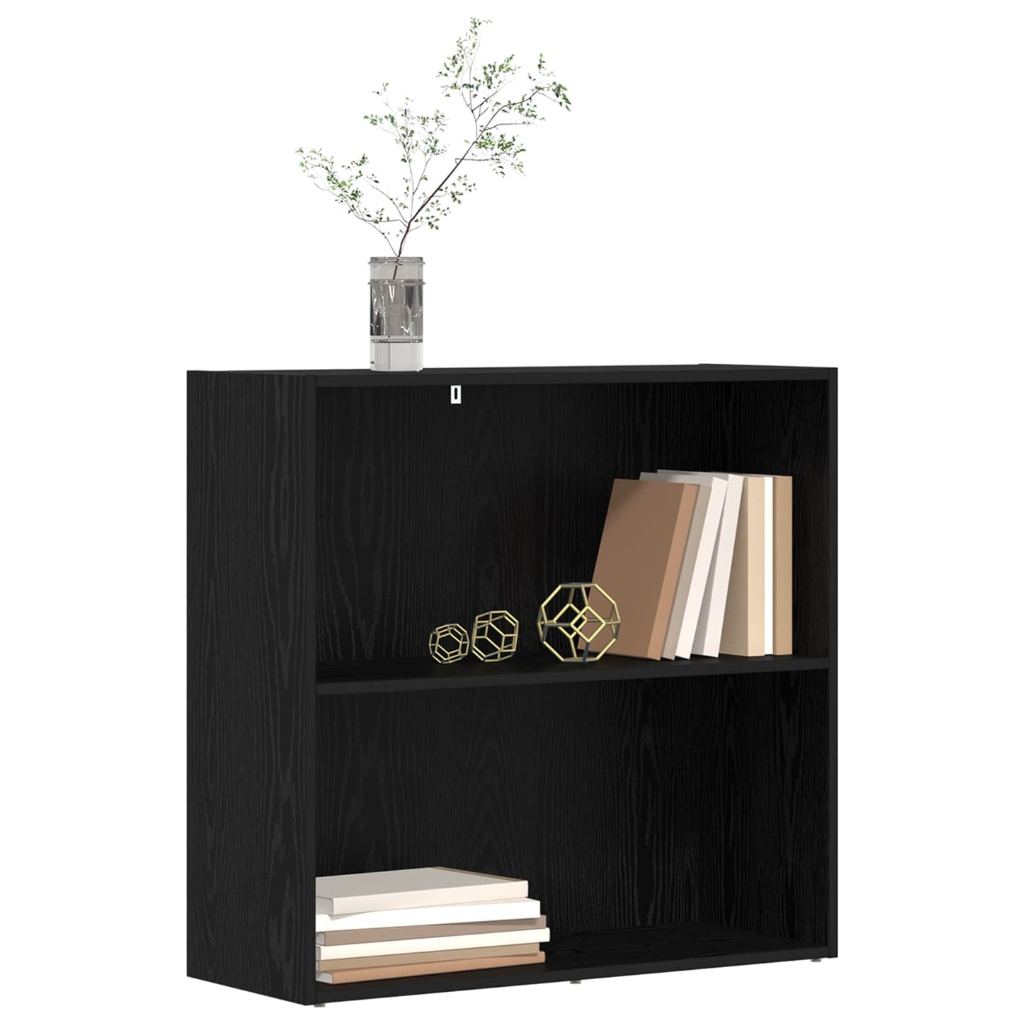 vidaXL Bücherregal Schwarz Eichen-Optik 60 x 30 x 76.5 cm