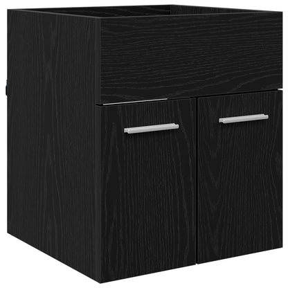 vidaXL Waschbeckenunterschrank Schwarz Eichen-Optik 41 x 38,5 x 46 cm