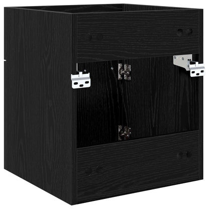 vidaXL Waschbeckenunterschrank Schwarz Eichen-Optik 41 x 38,5 x 46 cm