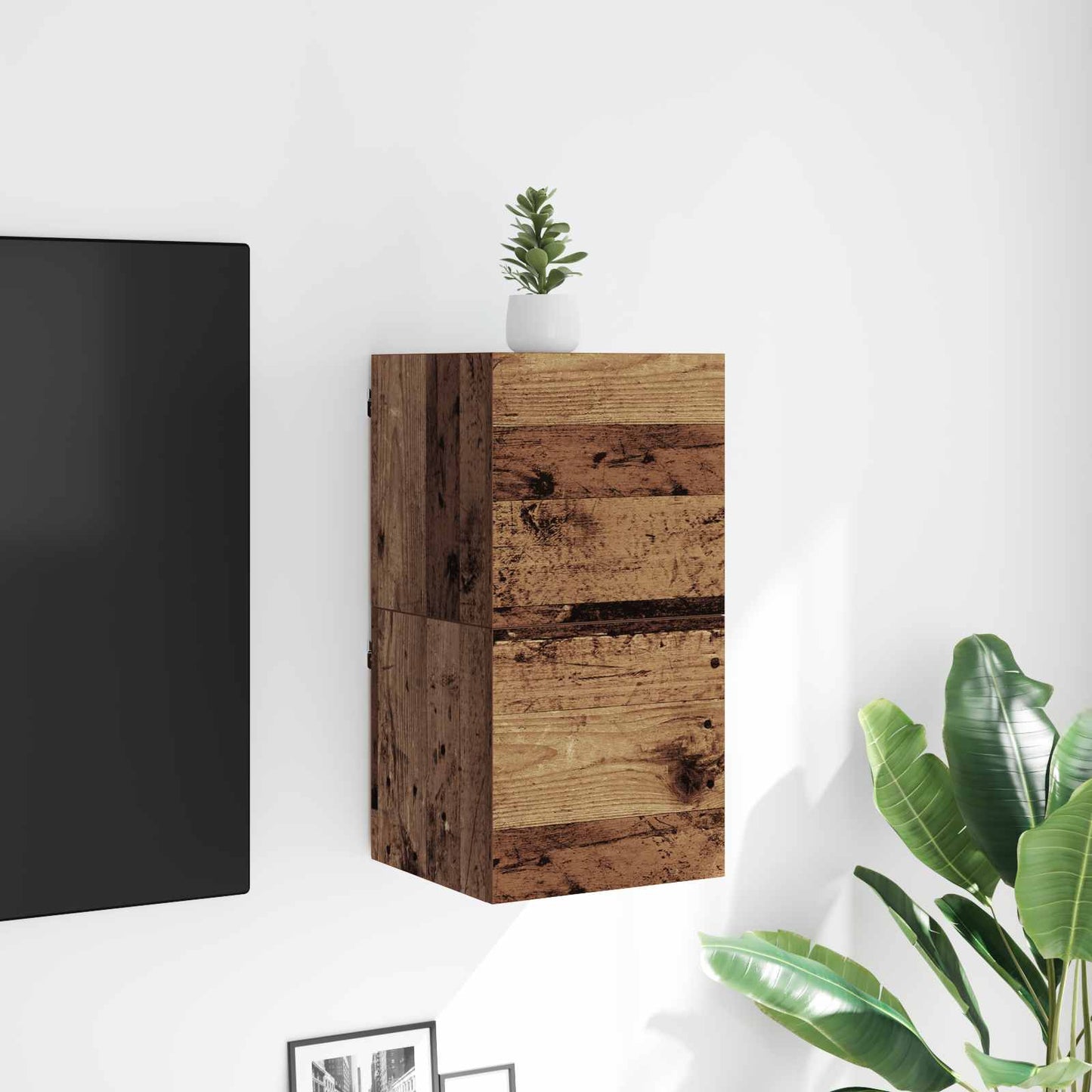 vidaXL TV-Schränk Altholz 30,5 x 30 x 30 cm Holzwerkstoff