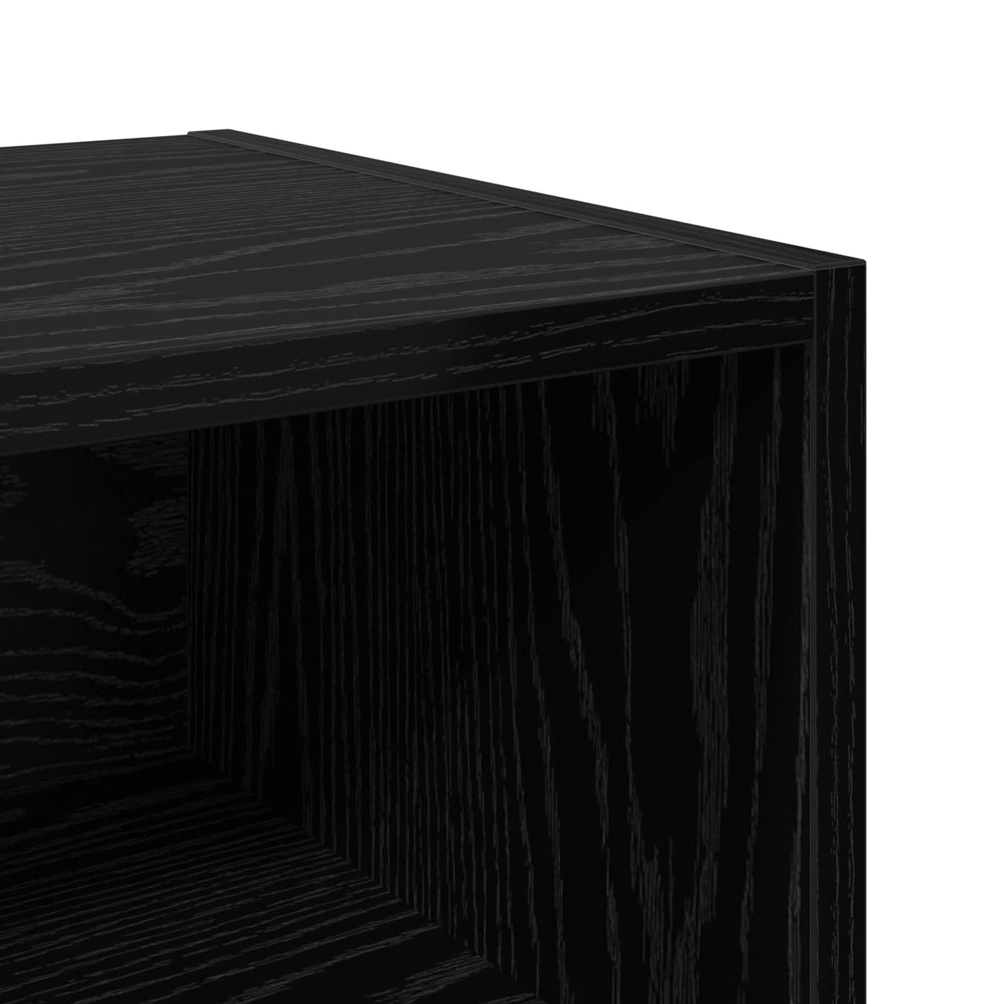 vidaXL Table de chevet 2 pcs Noir aspect chêne 40 x 30 x 50 cm