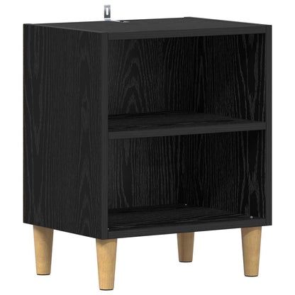 vidaXL Table de chevet 2 pcs Noir aspect chêne 40 x 30 x 50 cm