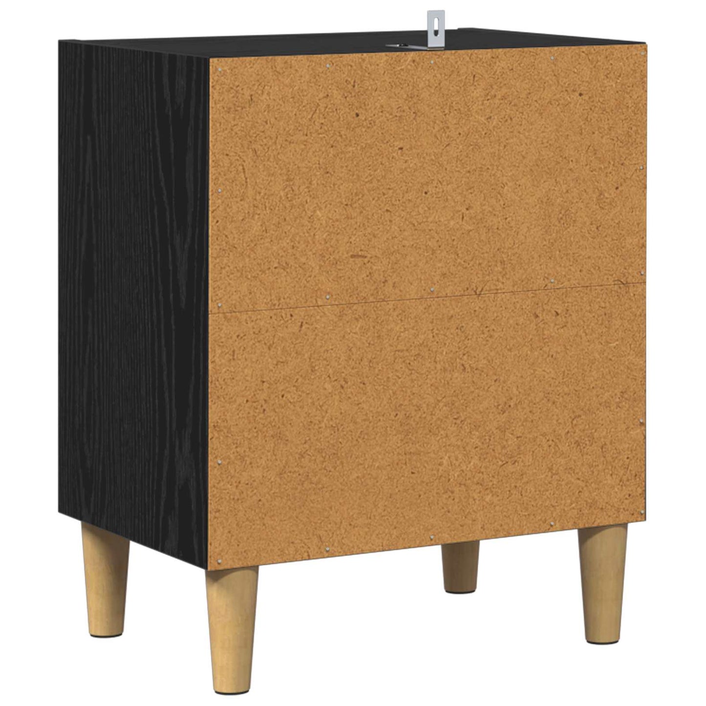 vidaXL Table de chevet 2 pcs Noir aspect chêne 40 x 30 x 50 cm