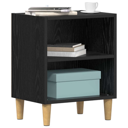 vidaXL Table de chevet 2 pcs Noir aspect chêne 40 x 30 x 50 cm