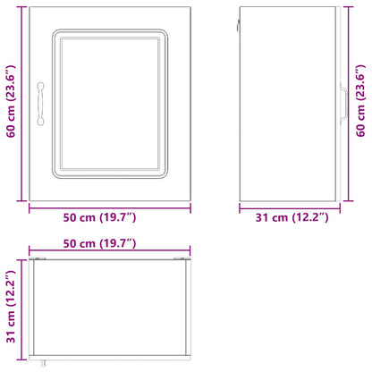 Küchenschrank Kalmar Schwarz Eichen-Optik 50 x 31 x 60 cm
