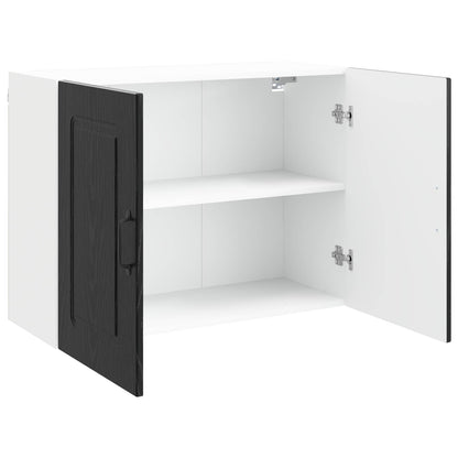 Küchenschrank Kalmar Schwarz Eichen-Optik 80 x 31 x 60 cm