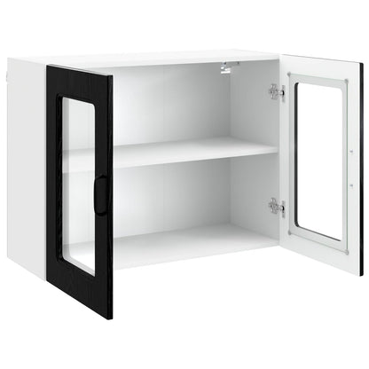 Küchenschrank Kalmar Schwarz Eichen-Optik 80 x 31 x 60 cm