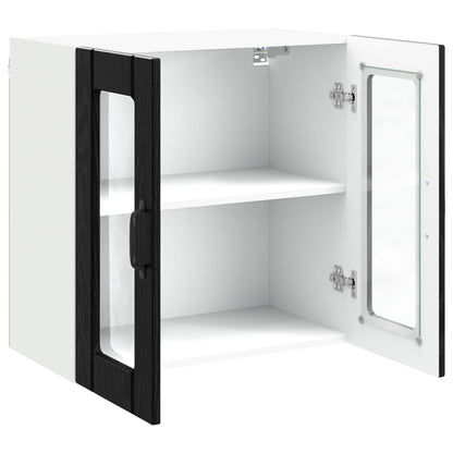 Küchenschrank mit Speicher Schwarz Eichen-Optik 60 x 31 x 60 cm