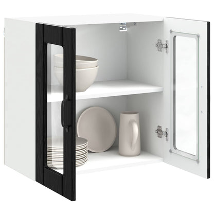 Küchenschrank mit Speicher Schwarz Eichen-Optik 60 x 31 x 60 cm