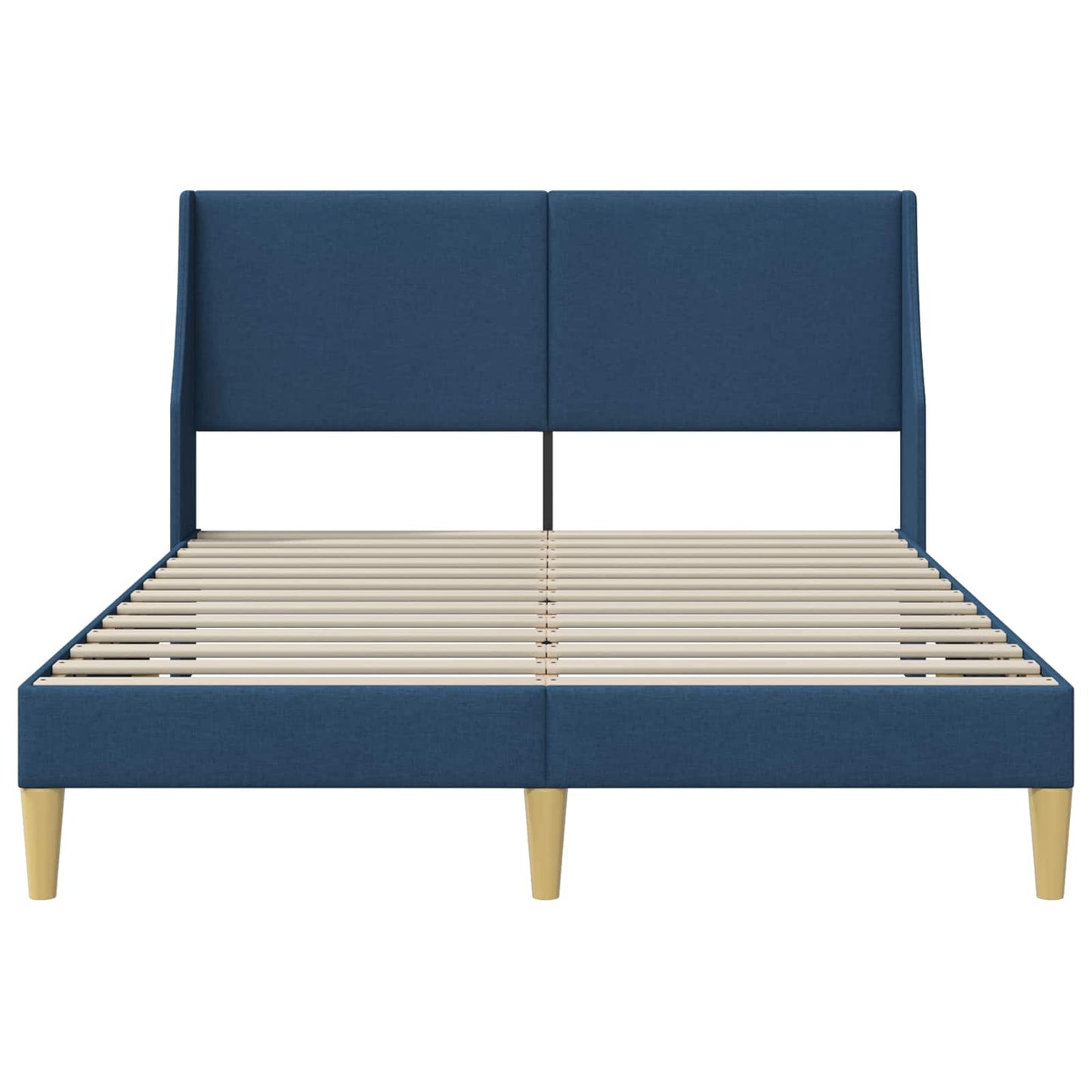 Bettrahmen mit Kopfteil Blau 120 x 190 cm Stoff