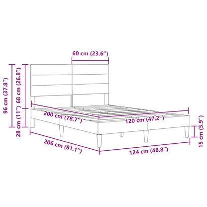 Bettrahmen mit Kopfteil Dunkelgrün 120 x 200 cm Stoff