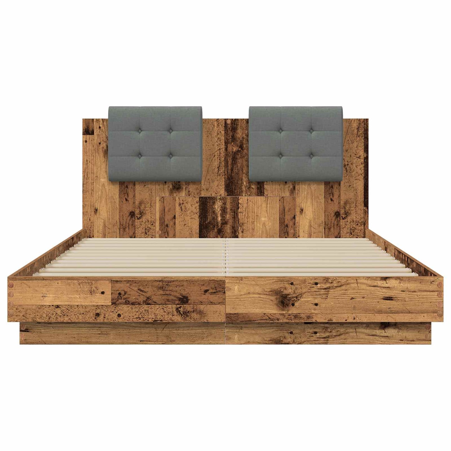 Bettgestell mit Kopfteil Altholz 160 x 200 cm Holzwerkstoff