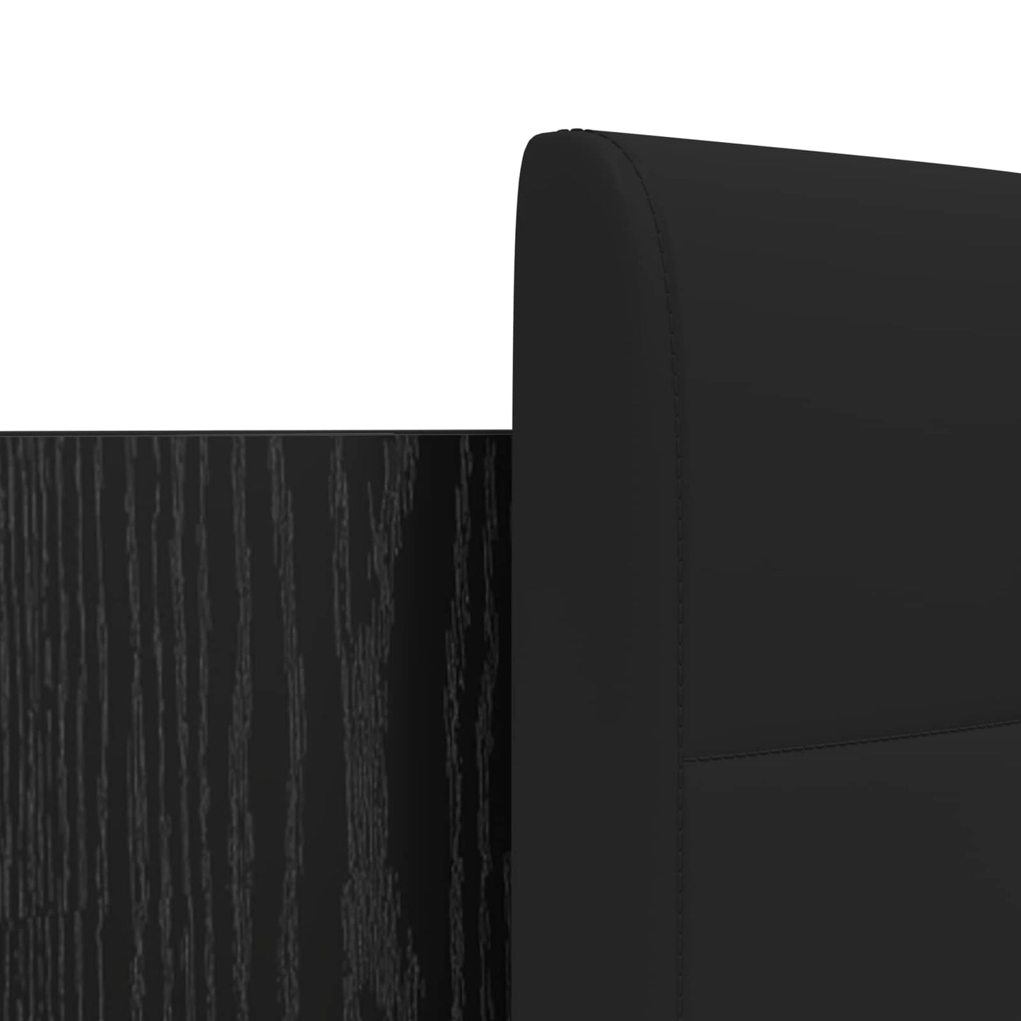 vidaXL Bettgestell mit Kopfteil Schwarz Eichen-Optik 150 x 200 cm