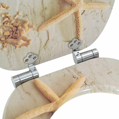 Soft-Close Toilettensitz 2 pcs Gelb und Weiß 44 x 38 cm