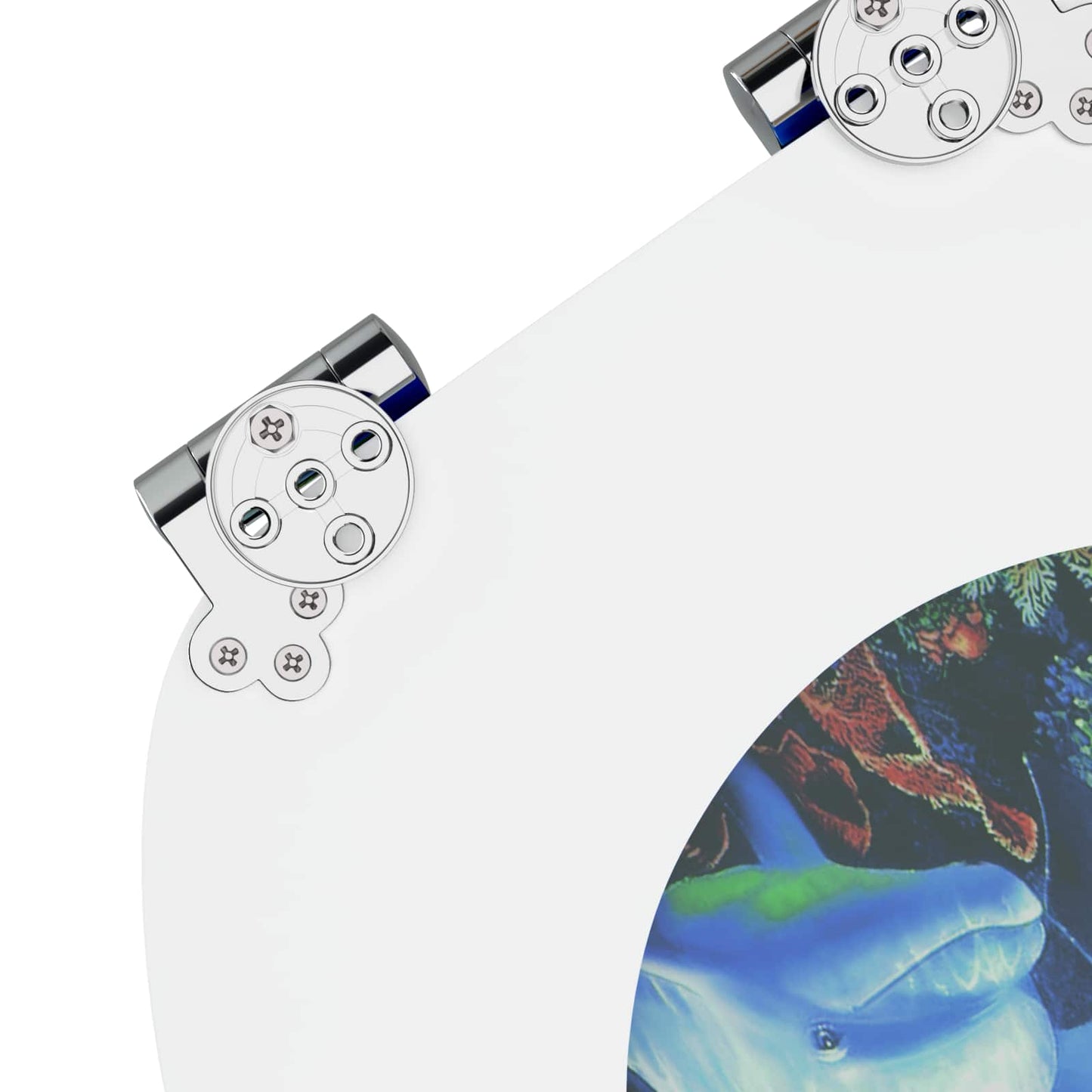 Soft-Close Toilettensitz 2 pcs Blau 44 x 38 cm MDF-Platte