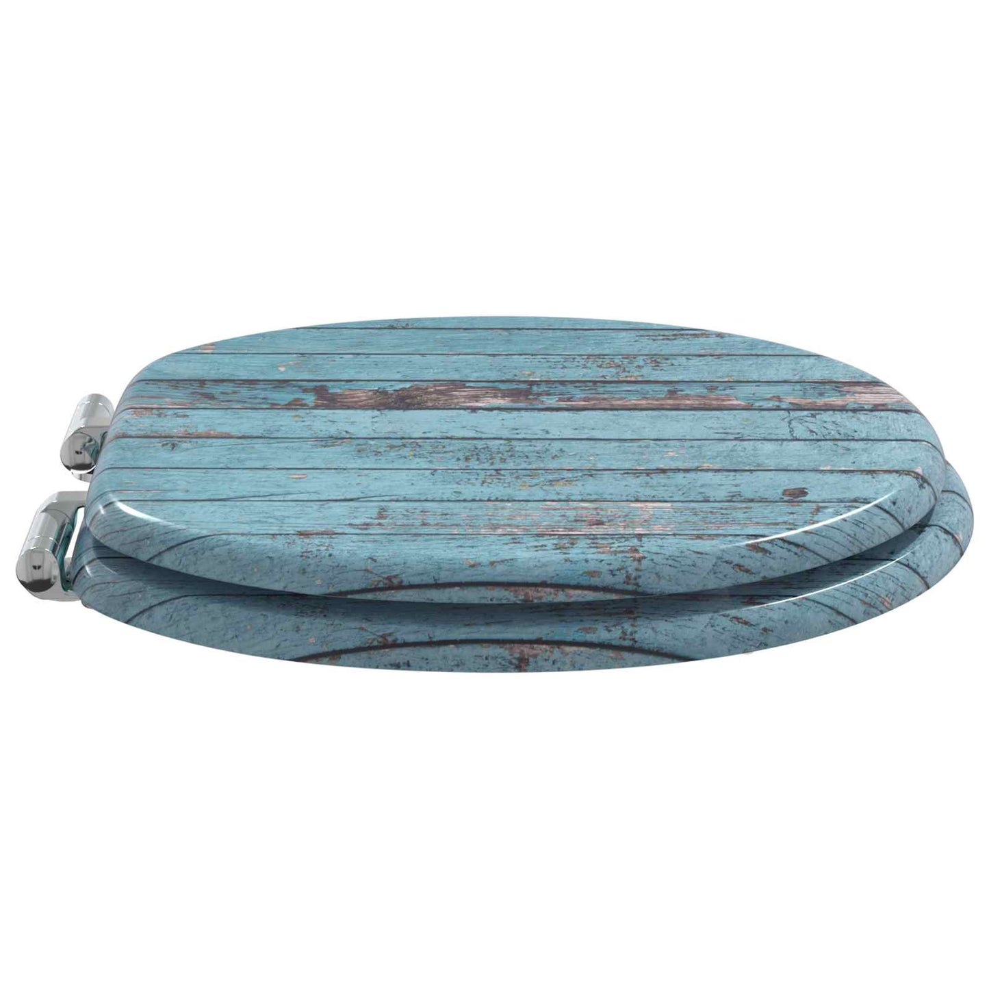 Soft-Close Toilettensitz 2 pcs Blau 44 x 38 cm MDF-Platte