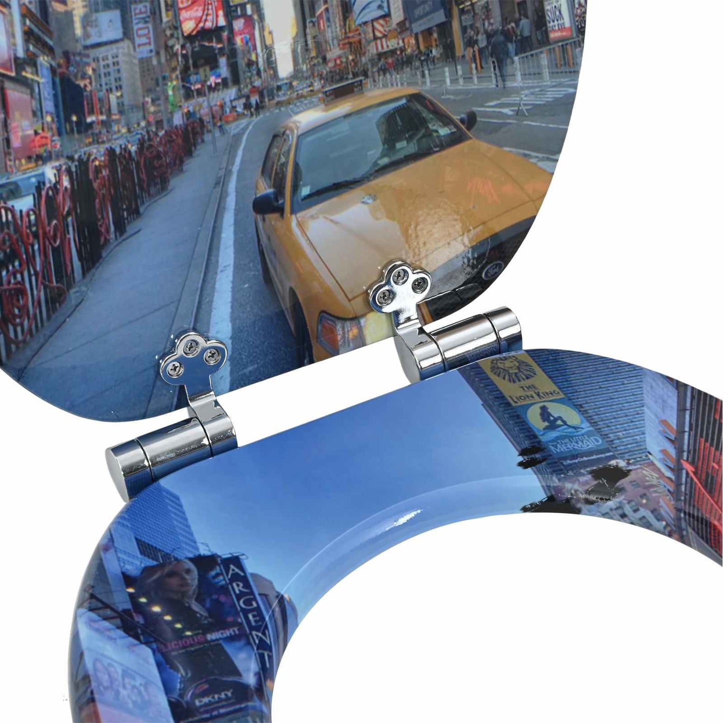 Soft-Close Toilettensitz 2 pcs Mehrfarbig 44 x 38 cm MDF-Platte