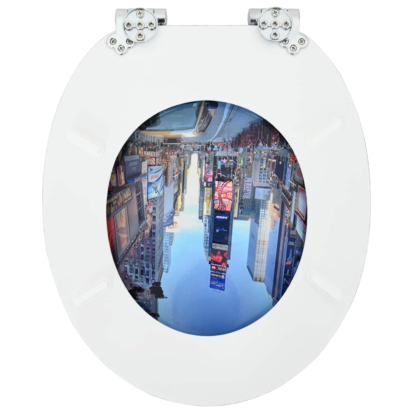 Soft-Close Toilettensitz 2 pcs Mehrfarbig 44 x 38 cm MDF-Platte