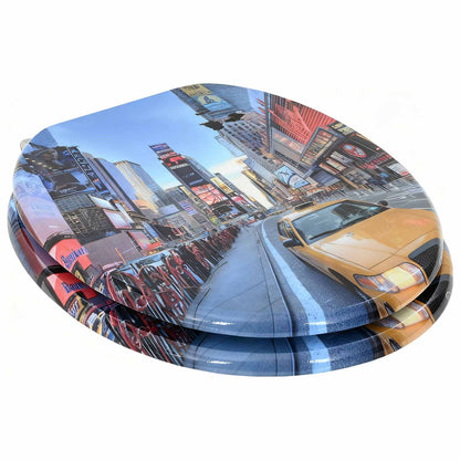 Soft-Close Toilettensitz 2 pcs Mehrfarbig 44 x 38 cm MDF-Platte