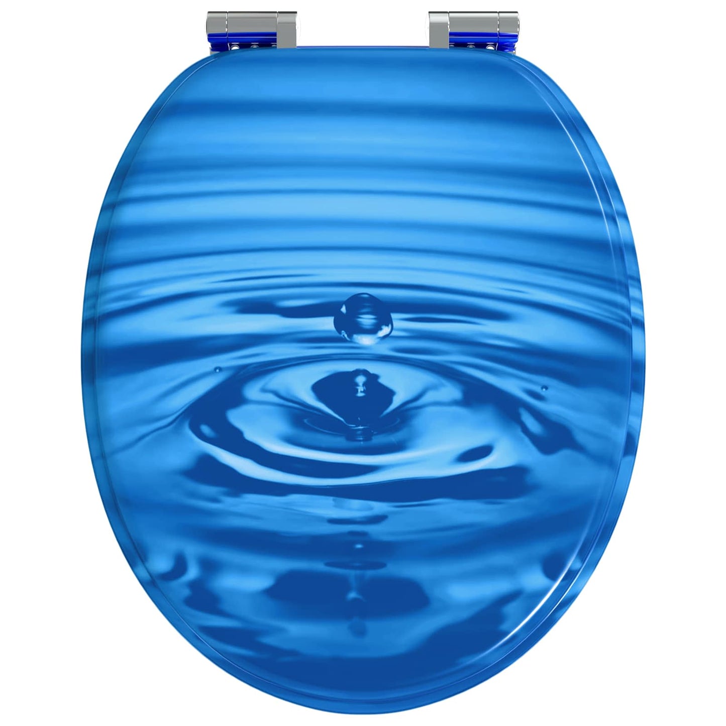 Soft-Close Toilettensitz 2 pcs Blauer Tropfen 44 x 38 cm