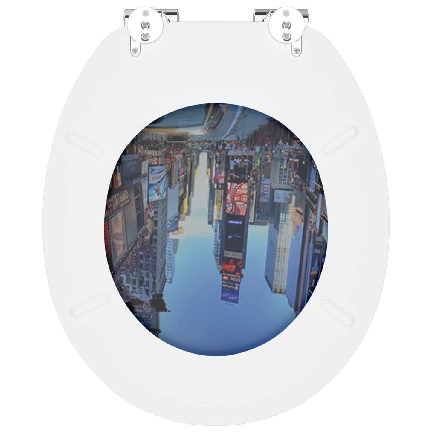 Soft-Close Toilettensitz 2 pcs Grau 44 x 38 cm MDF-Platte