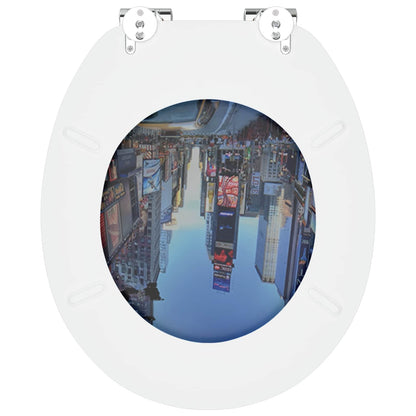 Soft-Close Toilettensitz 2 pcs Grau 44 x 38 cm MDF-Platte