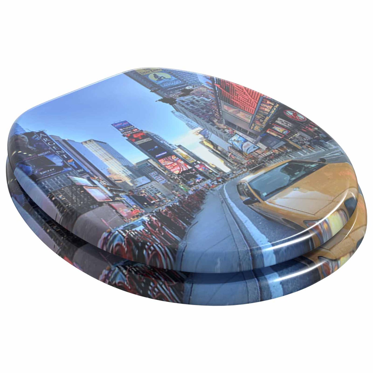 Soft-Close Toilettensitz 2 pcs Grau 44 x 38 cm MDF-Platte